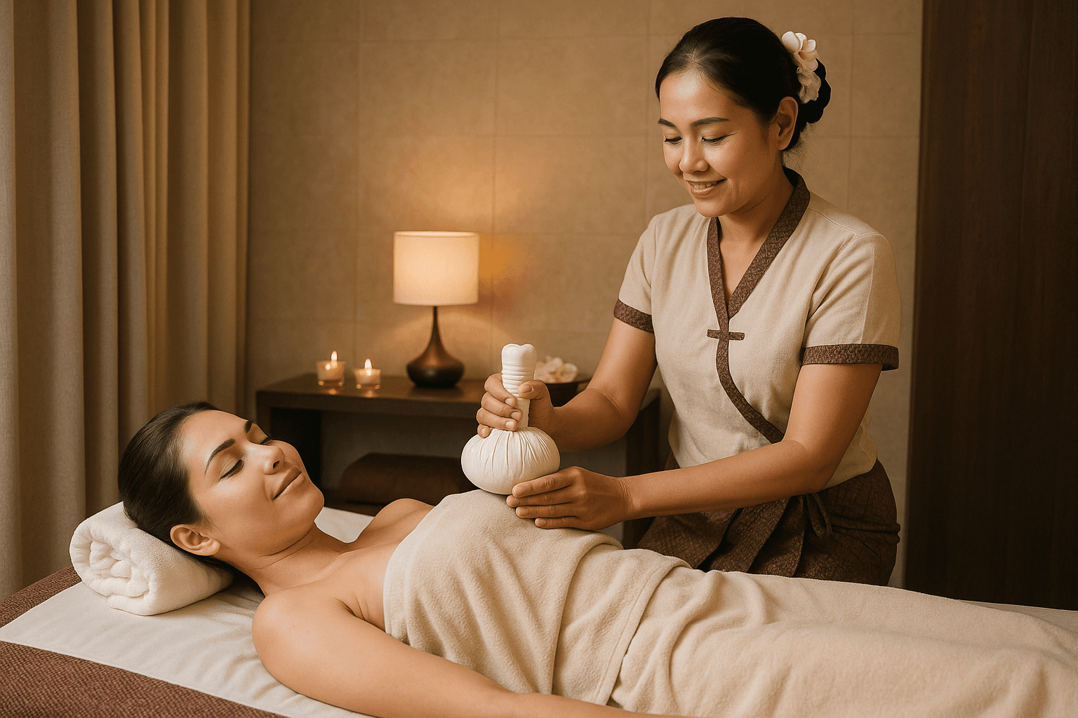 Thai Deep Tissue Massage with Warm Herbal Compress